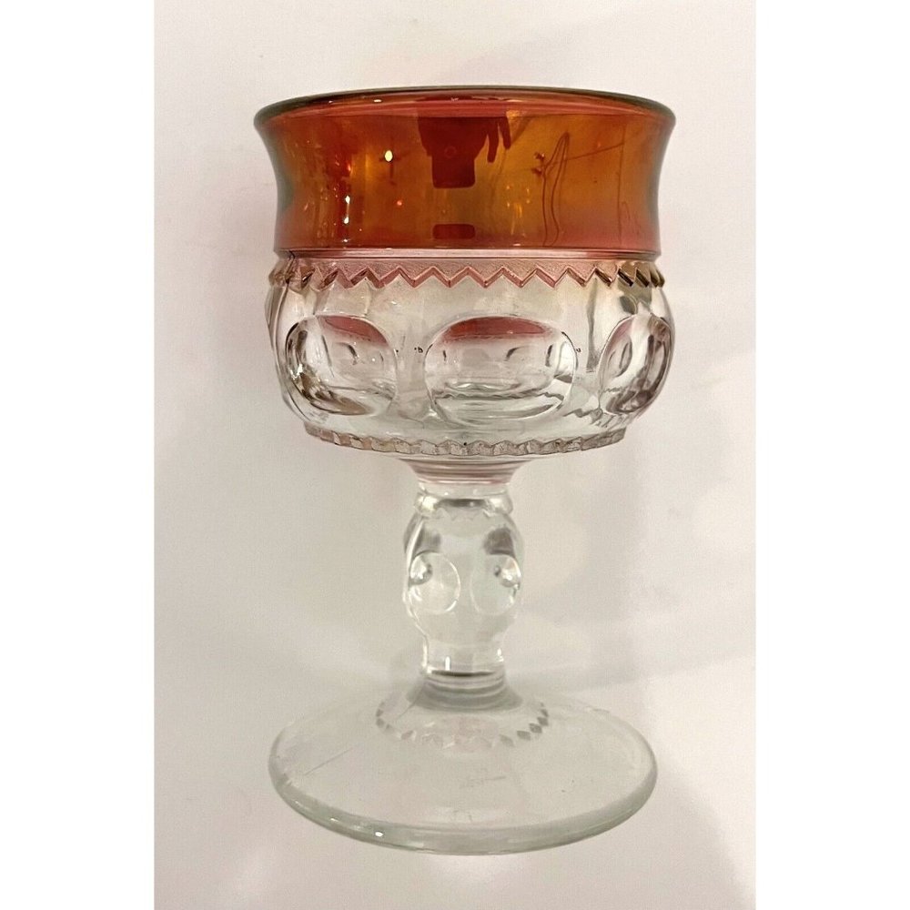Vintage Kings Crown-Ruby Flashed (Top) Tiffin-Franciscan Juice Glass, Set of 6